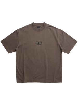 

Logo-embroidered crew-neck T-shirt, Balenciaga Logo-embroidered crew-neck T-shirt
