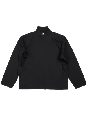

X adidas logo-print high-neck T-shirt, Balenciaga X adidas logo-print high-neck T-shirt