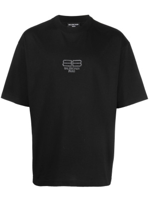 

Crystal sequin logo T-shirt, Balenciaga Crystal sequin logo T-shirt