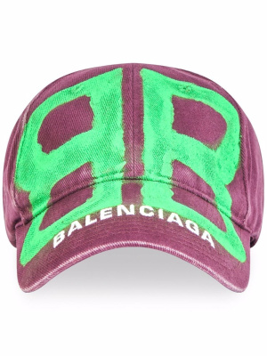 

BB spray-paint baseball cap, Balenciaga BB spray-paint baseball cap