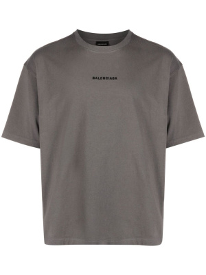 

Embroidered-logo cotton T-shirt, Balenciaga Embroidered-logo cotton T-shirt