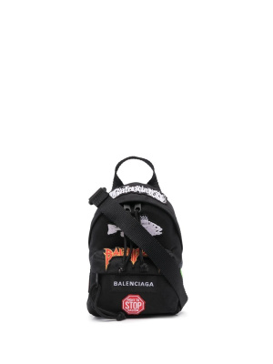 

Patch-detail crossbody backpack, Balenciaga Patch-detail crossbody backpack