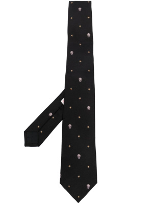 

Star Skull jacquard silk tie, Alexander McQueen Star Skull jacquard silk tie