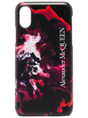 

Rose-print iPhone XS CSS leather case, Alexander McQueen Rose-print iPhone XS CSS leather case