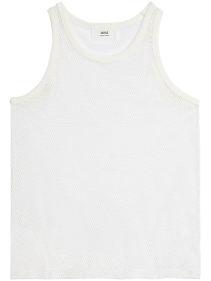 

Sleeveless open-knit tank top, AMI Paris Sleeveless open-knit tank top