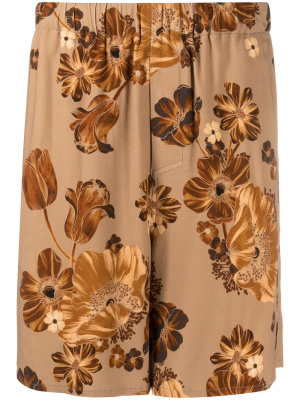 

Floral-print Bermuda trousers, AMI Paris Floral-print Bermuda trousers