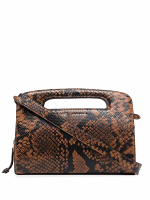 

Python print leather shoulder bag, AMI Paris Python print leather shoulder bag