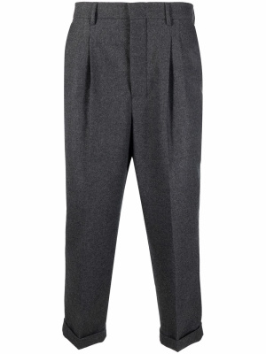 

Turn-up hem wool trousers, AMI Paris Turn-up hem wool trousers