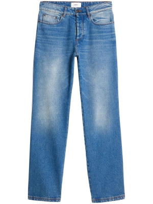 

Straight-leg faded jeans, AMI Paris Straight-leg faded jeans