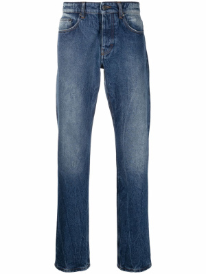 

Mid-rise slim-fit jeans, AMI Paris Mid-rise slim-fit jeans