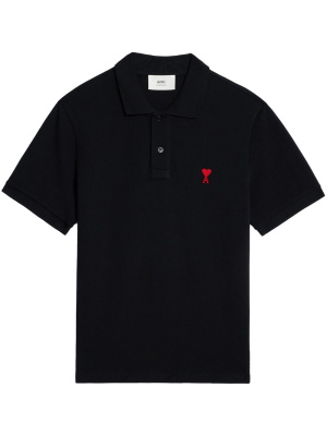 

Black Ami De Coeur Polo Shirt, AMI Paris Black Ami De Coeur Polo Shirt