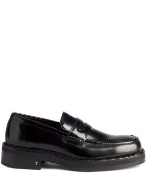 

Square-toe polished loafers, AMI Paris Square-toe polished loafers