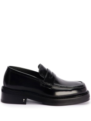 

Square-toe patent-leather loafers, AMI Paris Square-toe patent-leather loafers