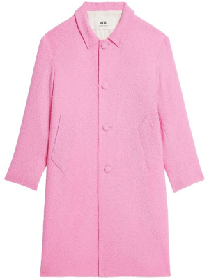 

Tweed single-breasted coat, AMI Paris Tweed single-breasted coat