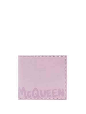 

Graffiti-print leather wallet, Alexander McQueen Graffiti-print leather wallet