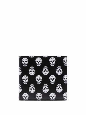 

Skull-print leather wallet, Alexander McQueen Skull-print leather wallet