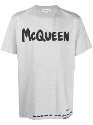 

Logo-print cotton T-shirt, Alexander McQueen Logo-print cotton T-shirt