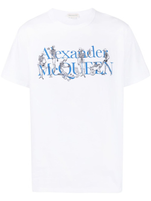 

Logo-print short-sleeve T-shirt, Alexander McQueen Logo-print short-sleeve T-shirt