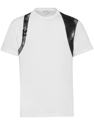 

Buckle-detail panelled T-shirt, Alexander McQueen Buckle-detail panelled T-shirt