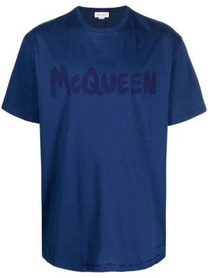 

Logo-print cotton T-shirt, Alexander McQueen Logo-print cotton T-shirt