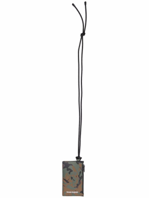 

Camouflage-print lanyard cardholder, Alexander McQueen Camouflage-print lanyard cardholder