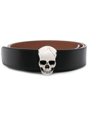 

Skull-embellished buckle belt, Alexander McQueen Skull-embellished buckle belt