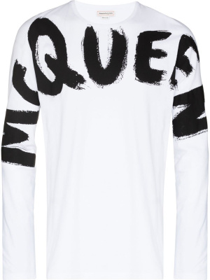 

Graffiti logo-print T-shirt, Alexander McQueen Graffiti logo-print T-shirt