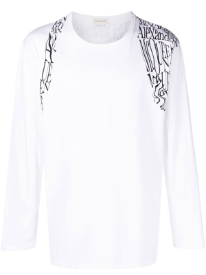 

Logo-print long sleeve T-shirt, Alexander McQueen Logo-print long sleeve T-shirt