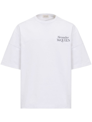 

Logo-print cotton T-shirt, Alexander McQueen Logo-print cotton T-shirt