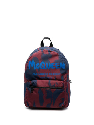 

Graffiti logo-print backpack, Alexander McQueen Graffiti logo-print backpack