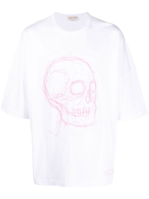 

Skull print oversized T-shirt, Alexander McQueen Skull print oversized T-shirt