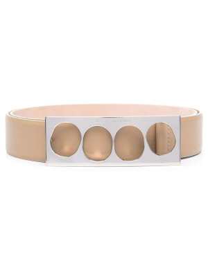 

Logo-engraved leather belt, Alexander McQueen Logo-engraved leather belt