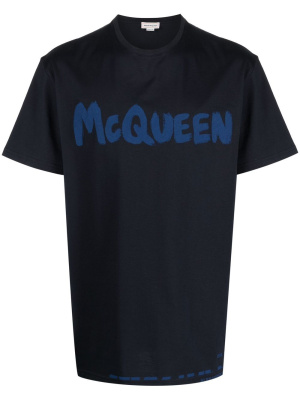 

Logo-print cotton T-shirt, Alexander McQueen Logo-print cotton T-shirt
