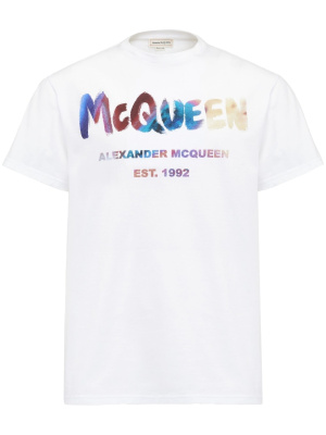 

Logo-print cotton T-shirt, Alexander McQueen Logo-print cotton T-shirt