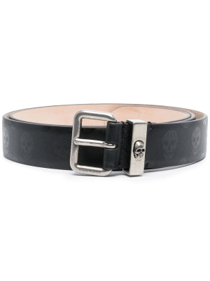 

Skull-print belt, Alexander McQueen Skull-print belt