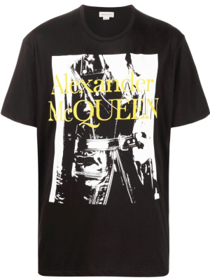 

Logo-print cotton T-shirt, Alexander McQueen Logo-print cotton T-shirt