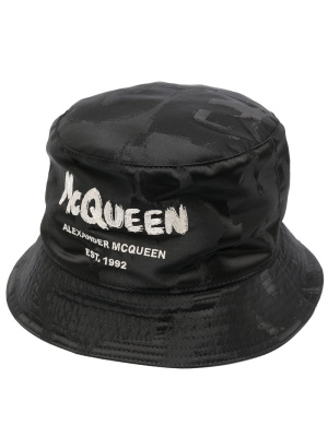 

Logo-print bucket hat, Alexander McQueen Logo-print bucket hat