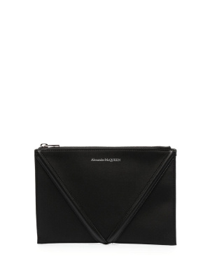 

Logo-print envelope clutch, Alexander McQueen Logo-print envelope clutch