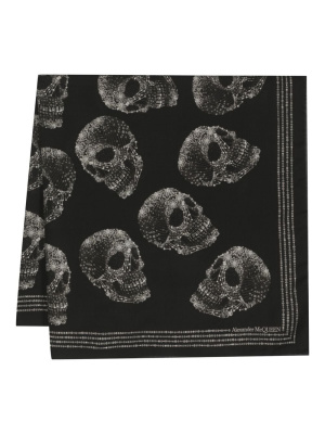 

Wool skull-print scarf, Alexander McQueen Wool skull-print scarf