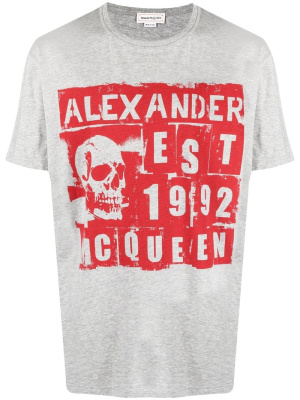 

Skull-print T-shirt, Alexander McQueen Skull-print T-shirt