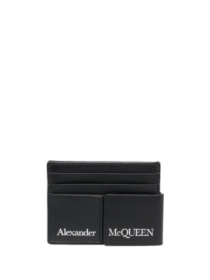 

Logo-print layered cardholder, Alexander McQueen Logo-print layered cardholder