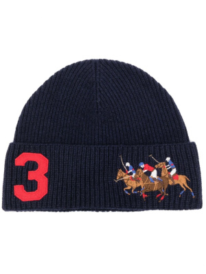 

Polo Pony number-patch beanie, Polo Ralph Lauren Polo Pony number-patch beanie