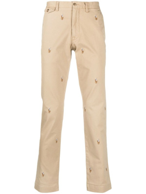 

Embroidered straight-leg trousers, Polo Ralph Lauren Embroidered straight-leg trousers