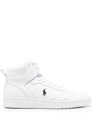 

Logo-embroidered high-top sneakers, Polo Ralph Lauren Logo-embroidered high-top sneakers