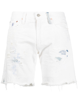 

Ripped-detailing denim shorts, Polo Ralph Lauren Ripped-detailing denim shorts
