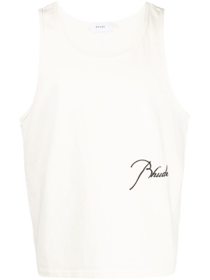 

Logo-embroidered tank top, Rhude Logo-embroidered tank top