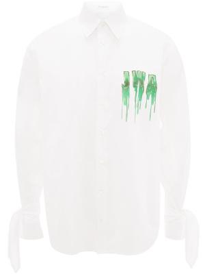 

Logo-print long-sleeve shirt, JW Anderson Logo-print long-sleeve shirt