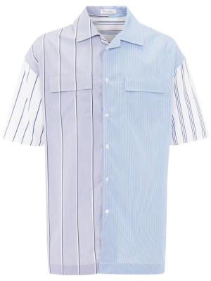 

Panelled stripe-print shirt, JW Anderson Panelled stripe-print shirt