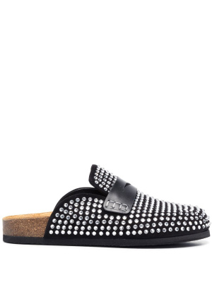 

Rhinestone-embellished leather slippers, JW Anderson Rhinestone-embellished leather slippers
