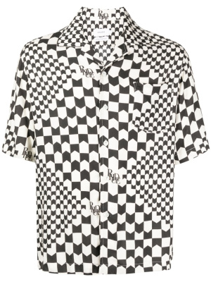 

Two-tone geometric-print shirt, Rhude Two-tone geometric-print shirt